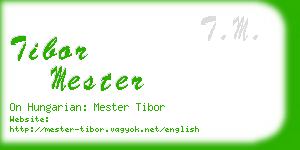 tibor mester business card